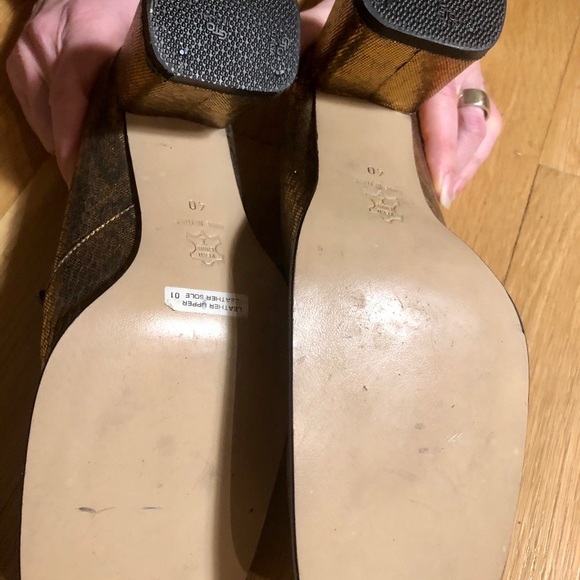 Snake print gold loafers MARE made in Italy - Picture 4 of 4